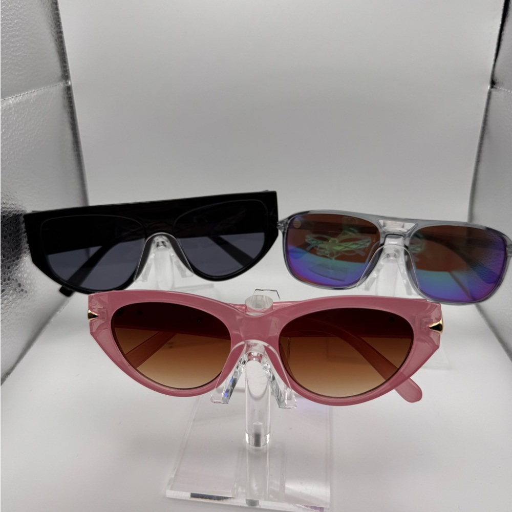 Women’s Pink Cat Eye Sunglasses - Stylish Fashion Shades Bundle